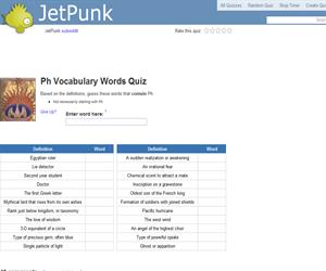 Ph Vocabulary Words Quiz