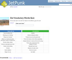 Out Vocabulary Words Quiz