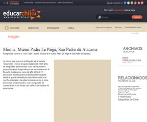 Momia, Museo Padre Le Paige, San Pedro de Atacama (Educarchile)