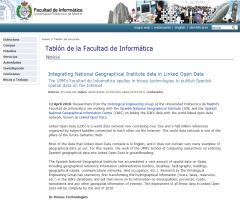 Integrating National Geographical Institute data in Linked Open Data (Facultad de Informática de la UPM)