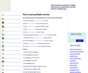 Past or past participle exercise (englishpractice)