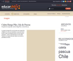 Caleta Hanga Piko, Isla de Pascua (Educarchile)