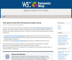 Primeros informes del W3C Provenance Incubator Group - Procedencia de las fuentes - W3C