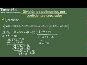 División de polinomios por coeficientes separados. Problema 11 de 15 (Tareas Plus)