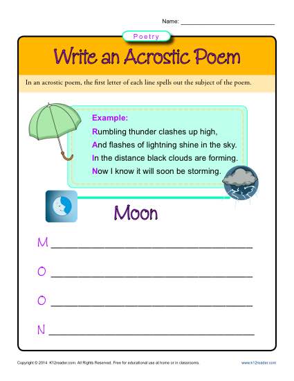 Write an Acrostic Poem