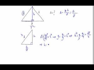 Área de un triángulo equilátero (versión rápida)
