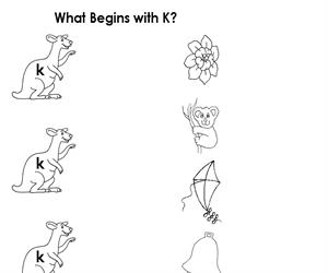 Activity Sheet - Draw a line to K (Educarchile)