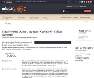 Concierto para Quena y orquesta - Capítulo 6 Chilian Geografic (Educarchile)