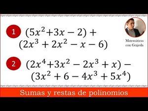 Suma y resta de polinomios. Fácil de entender | Video 85