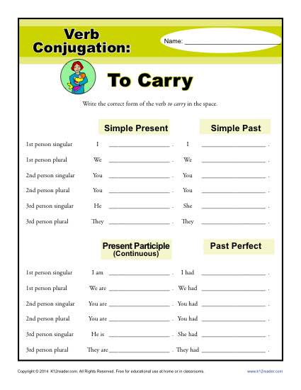 Verb Conjugations: To Carry