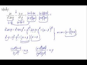 Operación con fracciones algebraicas