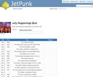 July Happenings Quiz