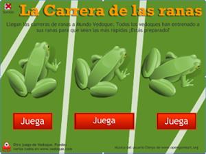 Carrera de ranas (vedoque.com)