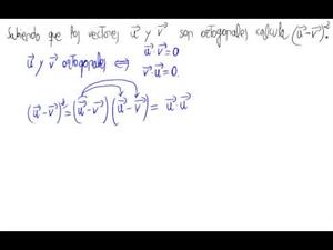 Cálculo de una expresión de vectores ortogonales genéricos
