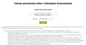 Calcolatore di percentuale online