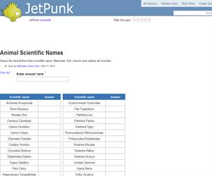 Animal Scientific Names