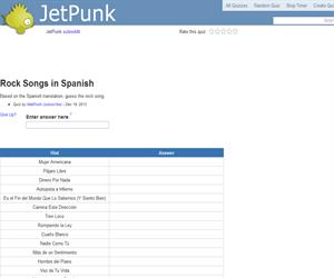Rock Songs in Spanish