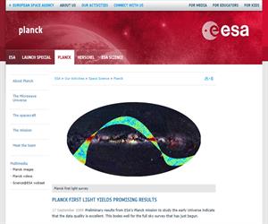 Telescopio Planck: tras la huella del Big-bang. European Space Agency ESA