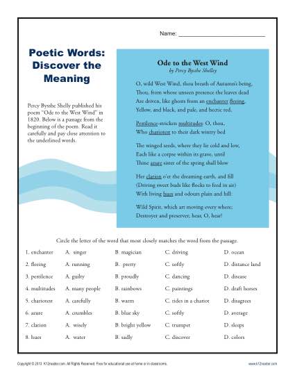 Poetic Words:Discover the Meaning