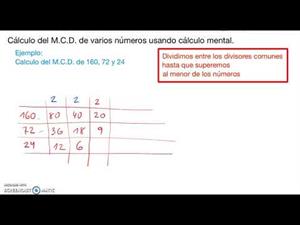 Cálculo del MCD de varios números