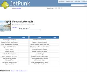 Famous Lakes Quiz