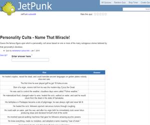 Personality Cults - Name That Miracle!