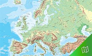 Mapa físico de Europa escala 1: 5.000.000