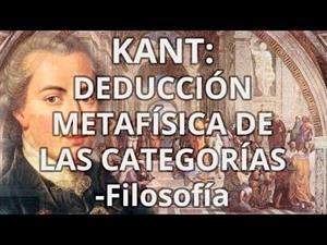 Kant: Deducción metafísica de las categorías