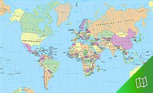 Mapa político del mundo escala  1:82.350.000