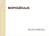 Clasificación de las biomoléculas para secundaria