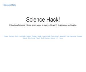 Encuentra vídeos sobre ciencia, tecnología y matemáticas (sciencehack.com)