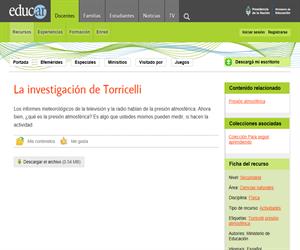 La investigación de Torricelli