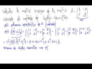 Inversa de una matriz por Cayley-Hamilton