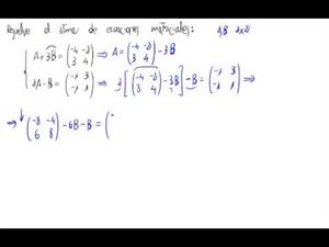 Sistema de ecuaciones matriciales