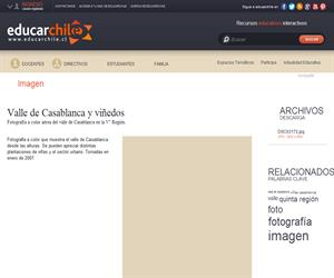 Valle de Casablanca y viñedos (Educarchile)