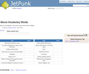 -Dence Vocabulary Words