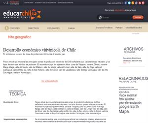 Desarrollo económico vitivinícola de Chile (Educarchile)
