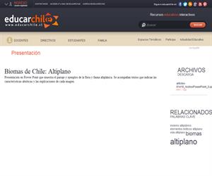 Biomas de Chile: Altiplano (Educarchile)