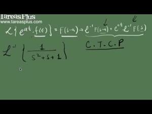 Transformada inversa de laplace y el primer teorema de traslación (Tareas Plus)