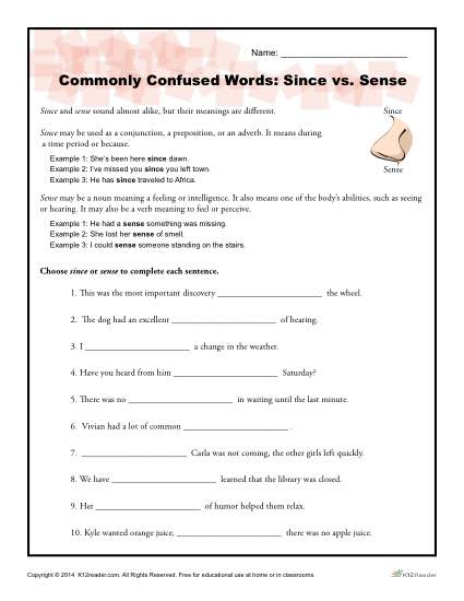 Commonly Confused Words: Since vs. Sense