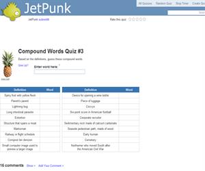 Compound Words Quiz 3