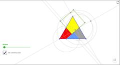 Cuadratura del triángulo equilátero. GeoGebra