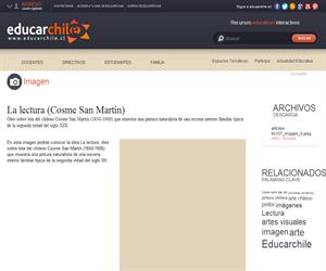 La lectura (Cosme San Martín) (Educarchile)