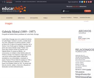 Gabriela Mistral (1889 - 1957) (Educarchile)