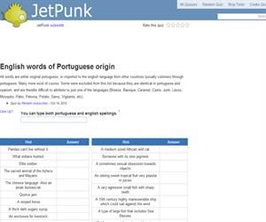 English words of Portuguese origin