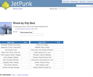 Rivers by City Quiz