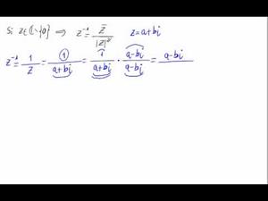 Expresión del inverso de un número complejo (Binómica)