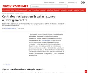 Centrales nucleares en España: razones a favor y en  contra