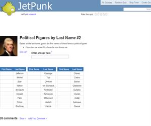 Political Figures by Last Name 2