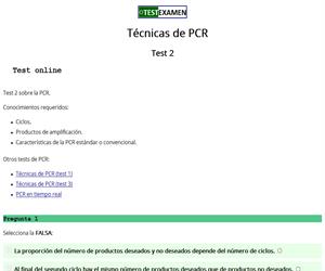 Test (2) sobre la PCR